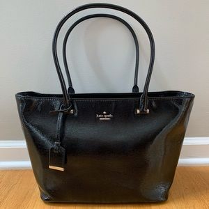 Kate Spade black patent shoulder bag